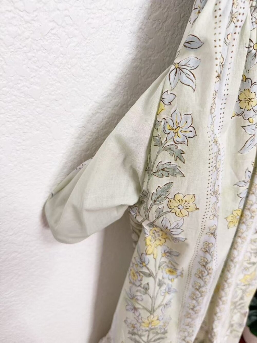 Jacquie The Label Claudia Floral Smocked Maxi Dress Blue Sage Cottagecore - Picture 4 of 7